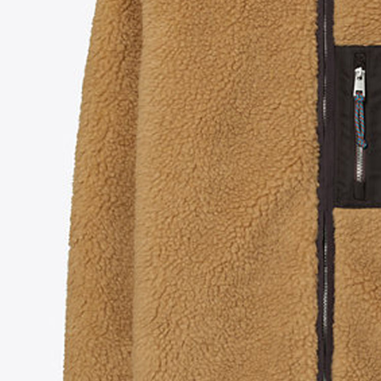 Details for (W) トリーバーチ キャメル フリース パッチワーク カジュアルジャケット 152190-211