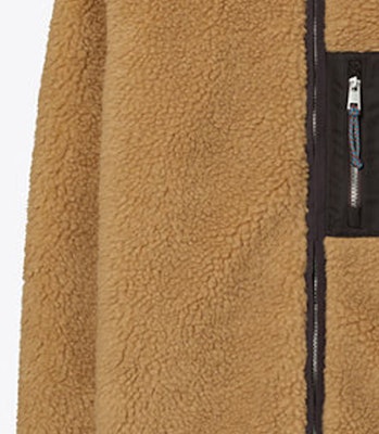 (W) トリーバーチ キャメル フリース パッチワーク カジュアルジャケット 152190-211 Details for (W) トリーバーチ キャメル フリース パッチワーク カジュアルジャケット 152190-211