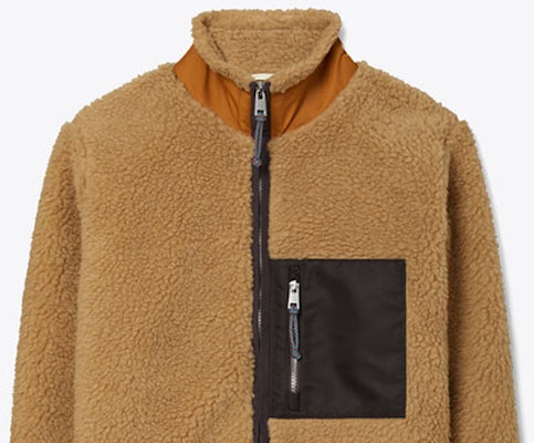 (W) トリーバーチ キャメル フリース パッチワーク カジュアルジャケット 152190-211 Sizing (W) トリーバーチ キャメル フリース パッチワーク カジュアルジャケット 152190-211