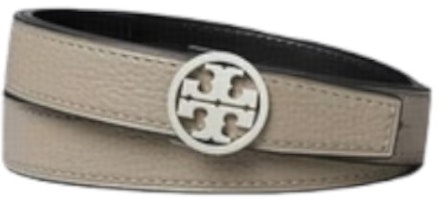 (Women) Tory Burch Double T Logo Leather Belt - Fashionable & Versatile. 138935-020 (Women) Tory Burch Double T Logo Leather Belt - Fashionable & Versatile. 138935-020