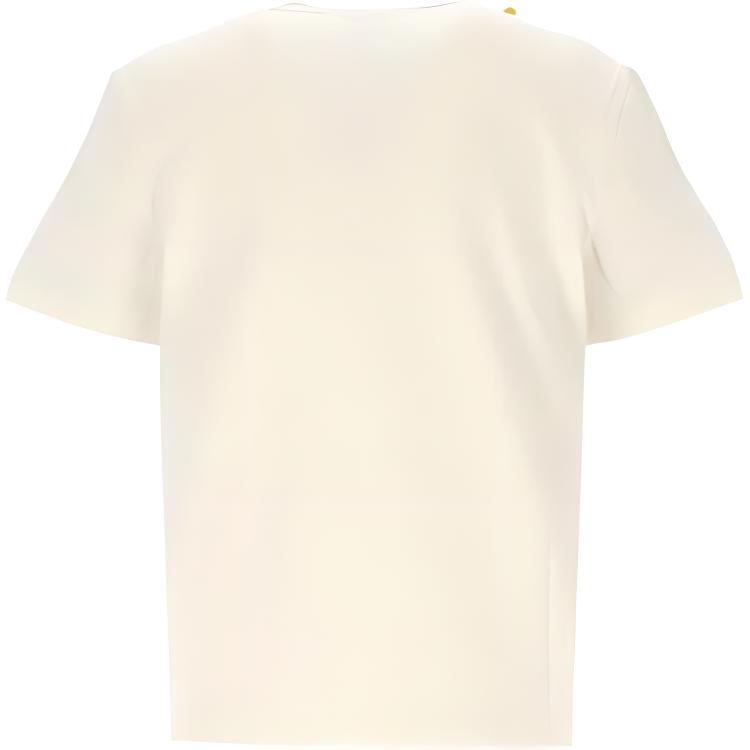 Lookbook (W) Tory Burch Floral Crewneck Kaos Lengan Pendek Gading. 161565-106