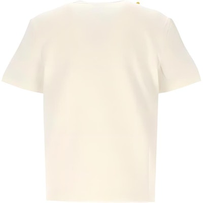 (W) Tory Burch Floral Crewneck Kaos Lengan Pendek Gading. 161565-106 Lookbook (W) Tory Burch Floral Crewneck Kaos Lengan Pendek Gading. 161565-106