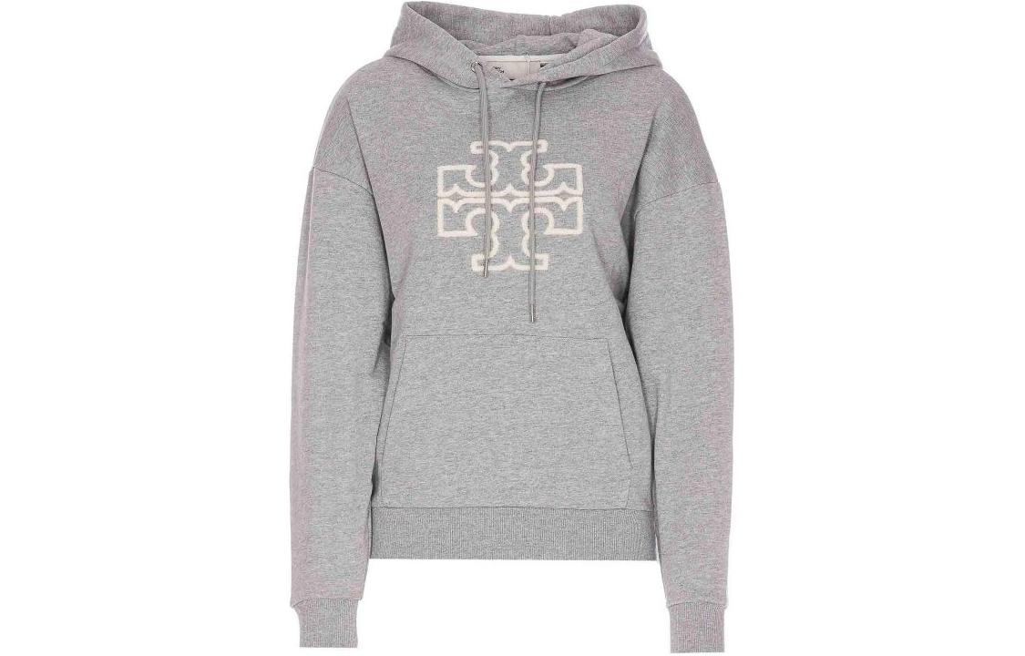 Order (W) Tory Burch 灰色連帽衫帶標誌印花與長袖 157493-045