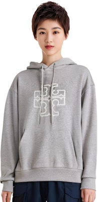 (W) Tory Burch 灰色連帽衫帶標誌印花與長袖 157493-045 Shop (W) Tory Burch 灰色連帽衫帶標誌印花與長袖 157493-045