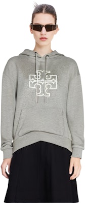 (W) Tory Burch 灰色連帽衫帶標誌印花與長袖 157493-045 Purchase (W) Tory Burch 灰色連帽衫帶標誌印花與長袖 157493-045