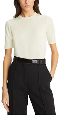 (W) TORY BURCH 米白色短袖圆领毛衣. 148321-104 Shop (W) TORY BURCH 米白色短袖圆领毛衣. 148321-104