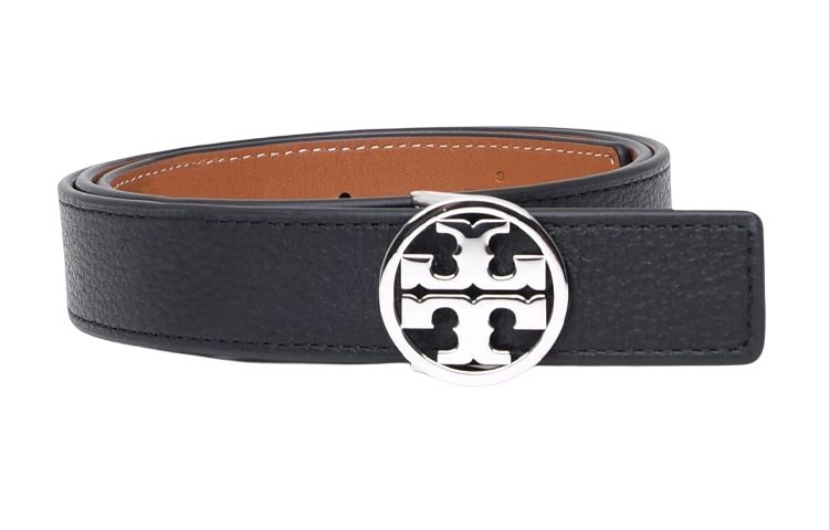 (Women) Tory Burch  Leather Belt with Logo Plaque Buckle. 138935002