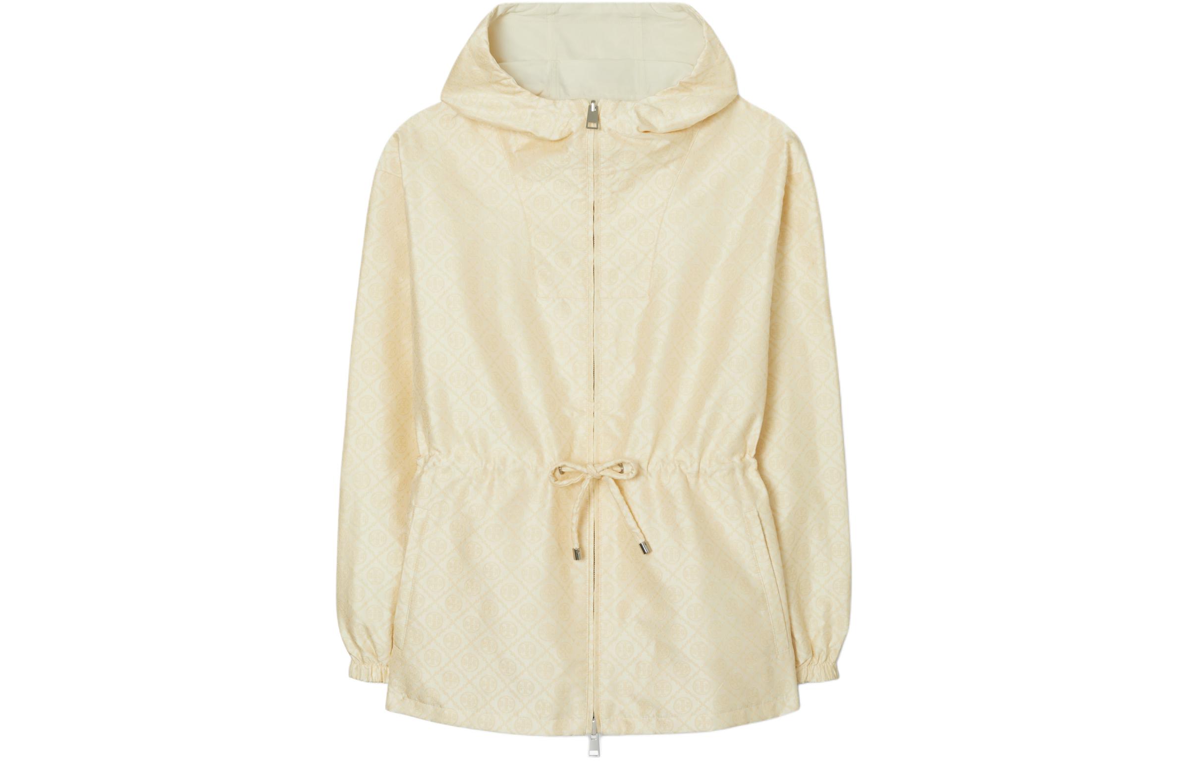 (Women) TORY BURCH  Reversible Logo Hoodie Jacket Sesame Color. 149029-255