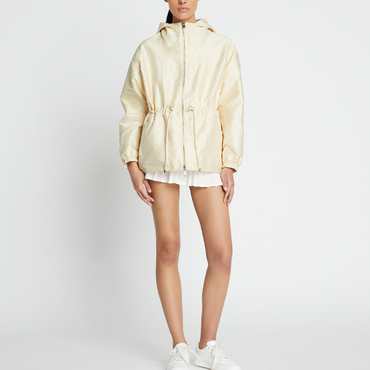 Lookbook (W) TORY BURCH 可翻转logo连帽夹克 芝麻色. 149029-255