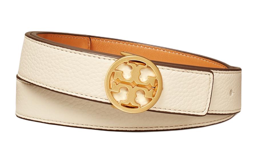 Order (W) Tory Burch Sabuk Kulit T Reversible Beige. 64926-139