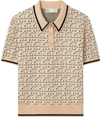 (W) Tory Burch 米色短袖標誌設計Polo衫 159411-650 Order (W) Tory Burch 米色短袖標誌設計Polo衫 159411-650