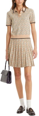 (W) Tory Burch 米色短袖標誌設計Polo衫 159411-650 Lookbook (W) Tory Burch 米色短袖標誌設計Polo衫 159411-650