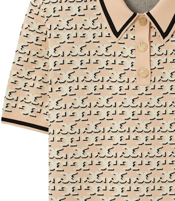 (W) Tory Burch 米色短袖標誌設計Polo衫 159411-650 Sizing (W) Tory Burch 米色短袖標誌設計Polo衫 159411-650