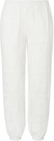 (Women) Tory Burch White Perforated Tapered Elastic Casual Pants. 160727-100 (Women) Tory Burch White Perforated Tapered Elastic Casual Pants. 160727-100