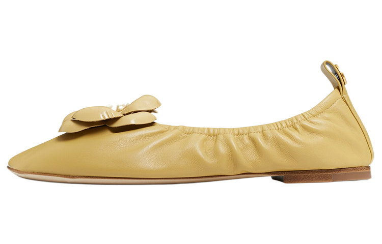 (W) TORY BURCH Ballet 'Yellow Napa Leather'