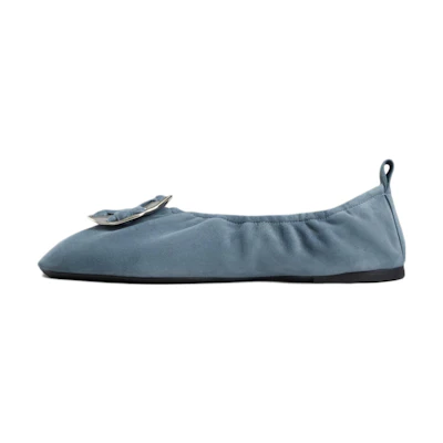 (W) TORY BURCH Ballet Flat 'Blue Leather'