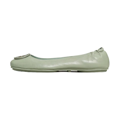 (W) TORY BURCH Ballet Flat 'Green Leather'