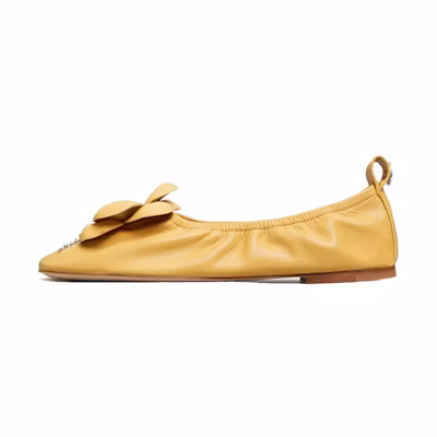 (W) TORY BURCH Ballet Flat 'Yellow Floral'