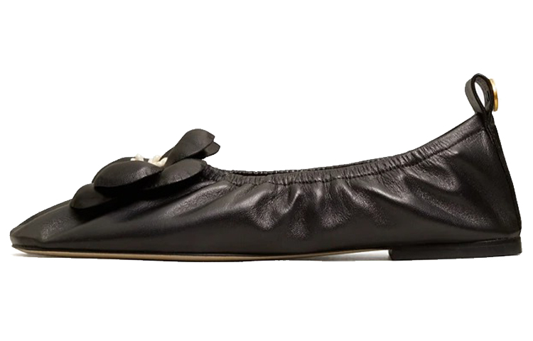 (W) TORY BURCH Ballet Flats 'Black Floral'