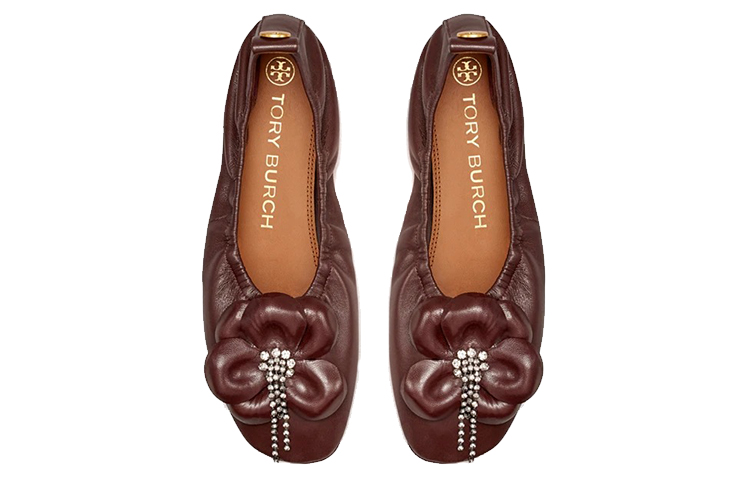 (W) TORY BURCH Ballet Flats 'Burgundy Floral' 圖 4