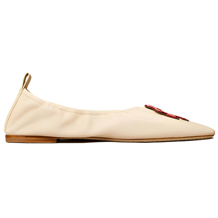 Order (W) TORY BURCH バレエシューズ 'クリームホワイトハートロゴ' 138176-122 138176-122