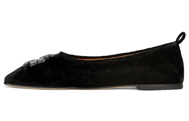 (W) TORY BURCH Ballet Flats 'Crystal Black'