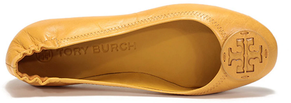 TORY BURCH 羊皮芭蕾舞平底船鞋 女款 芥末黃 Purchase TORY BURCH 羊皮芭蕾舞平底船鞋 女款 芥末黃