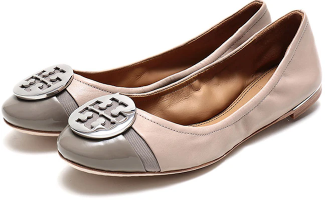 TORY BURCH 湯麗柏琦 皮革 時尚百搭 簡約芭蕾平底鞋 女款 裸粉灰 Lookbook TORY BURCH 湯麗柏琦 皮革 時尚百搭 簡約芭蕾平底鞋 女款 裸粉灰