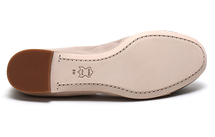 Details for TORY BURCH 湯麗柏琦 皮革 時尚百搭 簡約芭蕾平底鞋 女款 裸粉灰