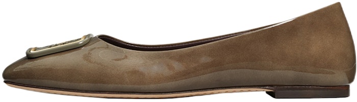 (Women) TORY BURCH Ballet Flats 'Patent Gray' 141425-500 (Women) TORY BURCH Ballet Flats 'Patent Gray' 141425-500