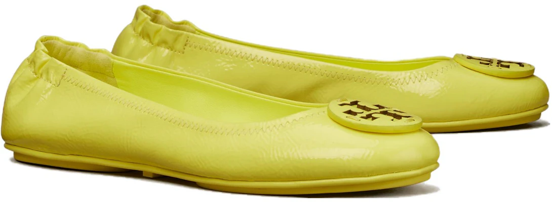 TORY BURCH 漆皮 套腳低幫圓頭 芭蕾平底鞋 女款 黃色 Lookbook TORY BURCH 漆皮 套腳低幫圓頭 芭蕾平底鞋 女款 黃色