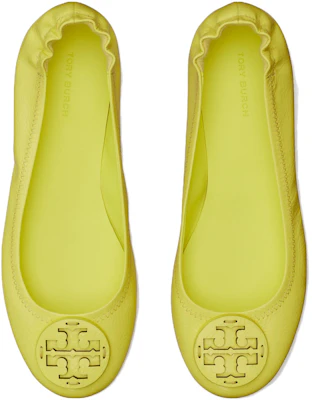 TORY BURCH 漆皮 套腳低幫圓頭 芭蕾平底鞋 女款 黃色 Shop TORY BURCH 漆皮 套腳低幫圓頭 芭蕾平底鞋 女款 黃色