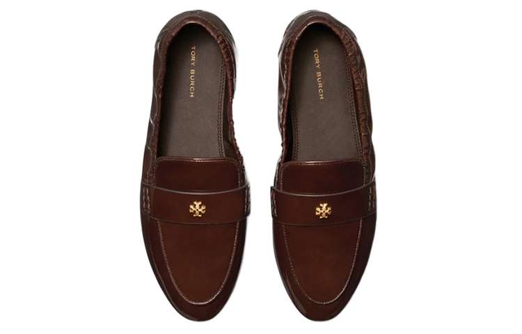 Shop (W) トリーバーチ パテントブラウン バレエローファー 140884-200