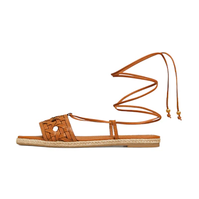 (W) TORY BURCH Basket-Weave Espadrille 'Camel'