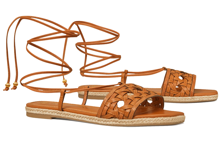 (W) TORY BURCH Basket-Weave Espadrille 'Camel' 圖 3