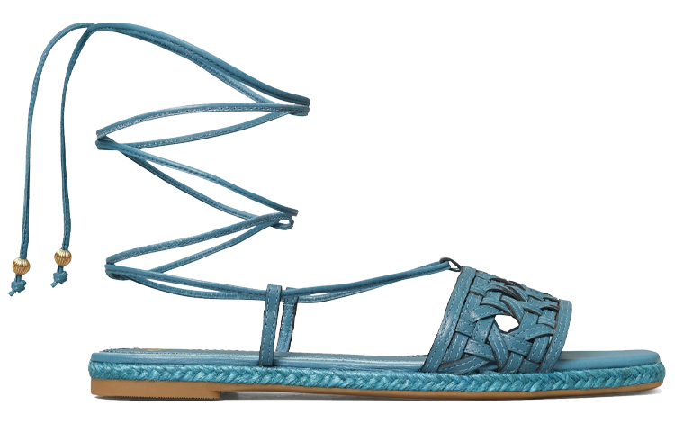 (W) TORY BURCH Basket Weave Espadrille Sandal 'Blue' 圖 2