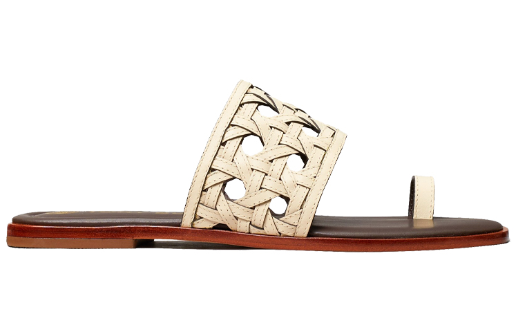 (W) TORY BURCH Basketweave Sandal 'Cream White' 圖 2