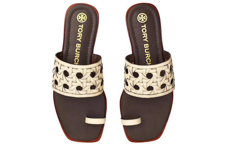 (W) TORY BURCH Basketweave Sandal 'Cream White' 圖 4