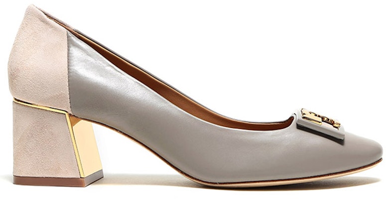 (Women) TORY BURCH Block Heel 'Elegant Leather Patchwork Taupe' 58269-033 Order (Women) TORY BURCH Block Heel 'Elegant Leather Patchwork Taupe' 58269-033