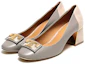Lookbook (Women) TORY BURCH Block Heel 'Elegant Leather Patchwork Taupe' 58269-033