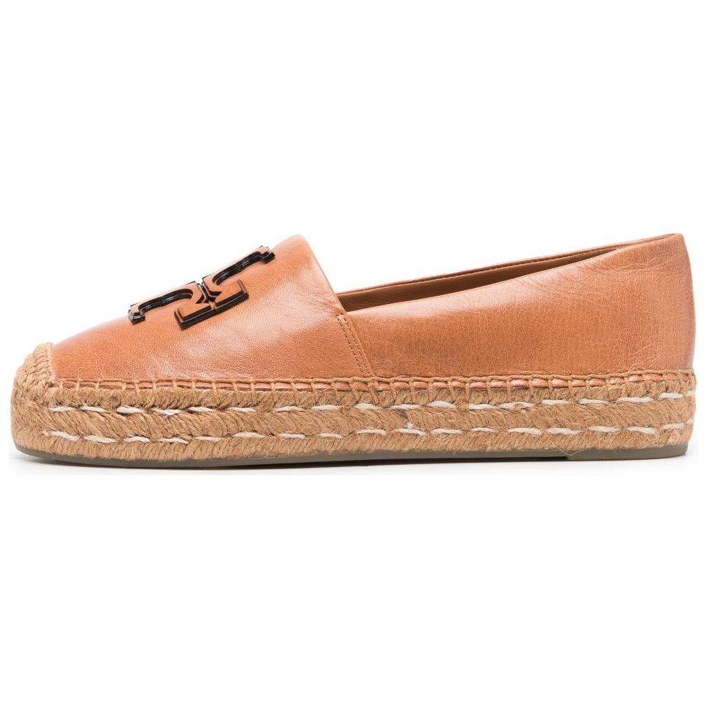 (Women) Tory Burch Brown Leather Espadrille Flats 158614-240