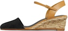 Buy (Women) TORY BURCH Buckled Round-Toe Fashion High Heel Wedge 'Brown Black' 150763-006