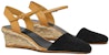 (Women) TORY BURCH Buckled Round-Toe Fashion High Heel Wedge 'Brown Black' 150763-006