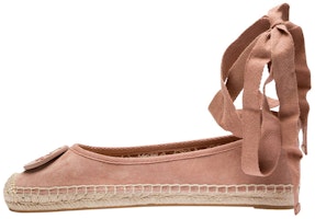 (Women) TORY BURCH Canvas Lace-Up Flats 'Beige' 78791-667 (Women) TORY BURCH Canvas Lace-Up Flats 'Beige' 78791-667
