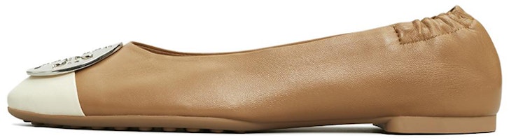 (Women) TORY BURCH Cap-Toe Logo Flat 'Brown' 148336-250 (Women) TORY BURCH Cap-Toe Logo Flat 'Brown' 148336-250