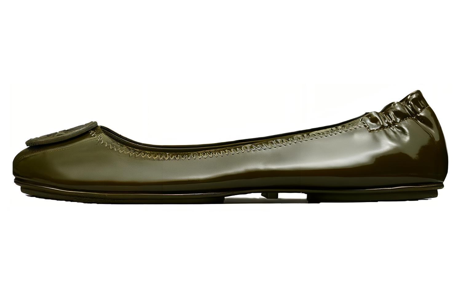 Buy TORY BURCH 羊皮 套穿圓頭 休閒單鞋 女款 橄欖綠