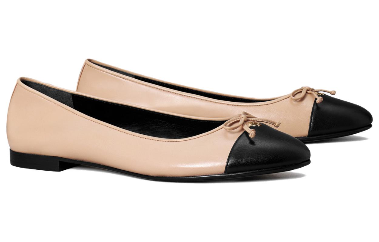 Order TORY BURCH 皮革包頭套腳 女式休閒單鞋 女款 貝殼粉色