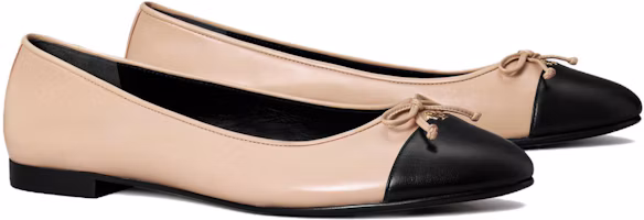 Order (W) TORY BURCH Sepatu Flat Balerina Kulit 'Shell Pink' 154512-650