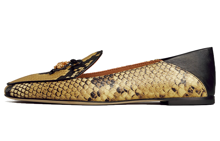 (W) TORY BURCH Charm 'Brown Snake Embossed'