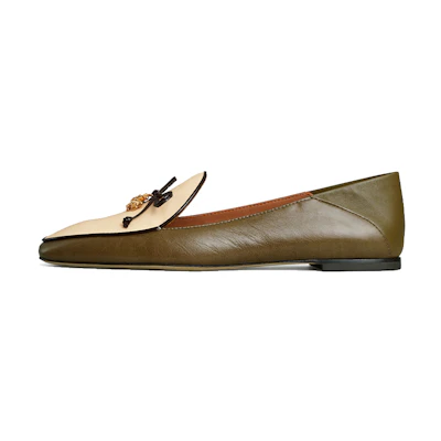 (W) TORY BURCH Charm Flat 'Green'